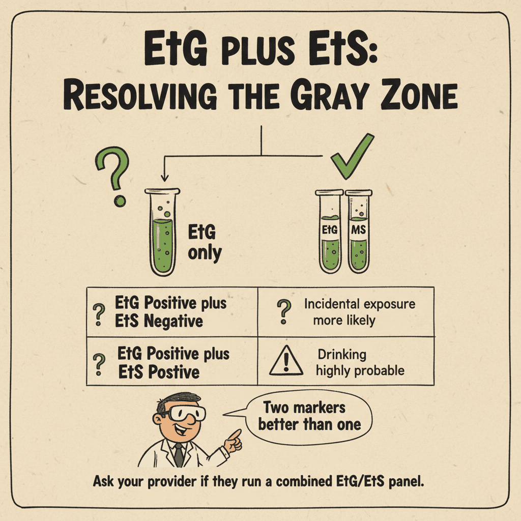 EtG vs EtS confirmation testing comparison